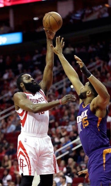 Harden's 40 leads Rockets over Suns 133-102 (Feb 11, 2017)